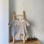 【66-90cm】ロンパース ベビー ワッフル ボーダー - 画像 (15)