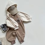 【66-90cm】ロンパース ベビー Mロゴ 帽子付き - 画像 (11)