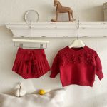 【66-100cm】セットアップ ベビー 手編み ボール ニット - 画像 (4)