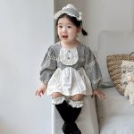 【66-90cm】ロンパース ベビー チェック スウィート - 画像 (6)