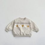 【80-130cm】トレーナー キッズ 韓国風 クマ柄 - 画像 (4)