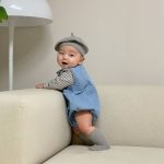 【66-100cm】サロペット＆シャツ ベビー スリー ベア ボーダー - 画像 (7)
