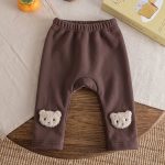 【66-90cm】レギンス ベビー 暖かい クマ柄 - 画像 (5)