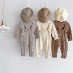 【66-90cm】サロペットorセーター ベビー ケーブル編み ニット - 画像 (3)