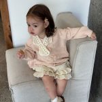 【73-110cm】セーター 女の子 手編み フラワー ニット - 画像 (13)