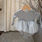 【73-90cm】ロンパース ベビー ドット チュール - 画像 (6)