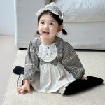 【66-90cm】ロンパース ベビー チェック スウィート - 画像 (7)