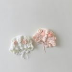 【GOODS】帽子 透かし編み 花柄 ニット