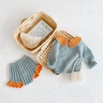 【66-100cm】セットアップ ベビー フリル襟 刺繡 - 画像 (3)