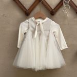 【73-100cm】長袖トップス ワンピース 女の子 ふんわり チュール - 画像 (2)
