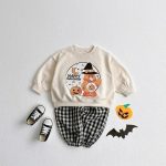 【90-140cm】トレーナー ベビー ハロウィン カートゥーン クマプリント - 画像 (5)
