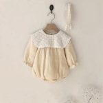 【66-90cm】ロンパース ベビー レトロ チェック柄 - 画像 (3)