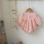 【73-90cm】ロンパース ラウンドネック リボン - 画像 (3)