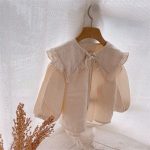 【73-120cm】シャツ 女の子 フリル ビッグカラー - 画像 (5)