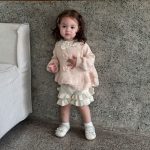 【73-110cm】セーター 女の子 手編み フラワー ニット - 画像 (14)