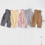 【73-100cm】カバーオール ベビー カートゥーン ポケット ワッフル