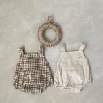 【66-90cm】サロペット ロンパース ベビー ナチュラル コーデュロイ - 画像 (3)