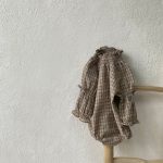 【66-90cm】ロンパース ベビー レトロ チェック - 画像 (10)