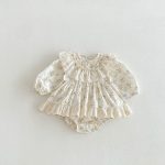 【66-90cm】ロンパース ベビー レース フラワー - 画像 (5)