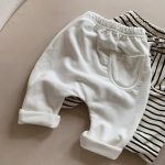 【73-100cm】パンツ ベビー カジュアル ボーダー - 画像 (3)