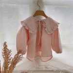 【73-120cm】シャツ 女の子 フリル ビッグカラー - 画像 (6)