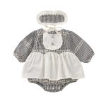 【66-90cm】ロンパース ベビー チェック スウィート - 画像 (9)