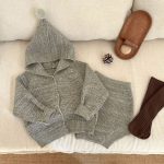 【73-110cm】アウター&ショートパンツ ベビー フード付き ニット - 画像 (8)