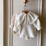 【66-90cm】ロンパース ベビー 透かし編み かわいい - 画像 (4)