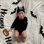 【80-100cm】ロンパース&帽子 キッズ ハロウィン コウモリ - 画像 (7)