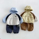 【80-130cm】パーカーorカーゴパンツ 男の子 フード付き 切り替え - 画像 (2)
