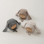 【GOODS】帽子 ドット柄 長耳 かわいい