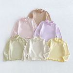【80-130cm】トップス 女の子 ハイネック 無地 - 画像 (2)