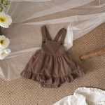 【66-90cm】サロペットロンパース&シャツセット ベビー ファッション - 画像 (7)