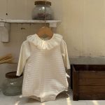 【73-90cm】Tシャツorロンパース ベビー フリル襟 バタフライ - 画像 (3)