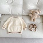 【66-100cm】カーディガン ベビー 手編み フラワー ニット - 画像 (7)