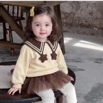 【73-100cm】プルオーバーorスカートパンツ 女の子 丸襟 星柄 チュール - 画像 (6)