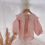【73-120cm】シャツ 女の子 フリル ビッグカラー - 画像 (3)