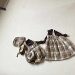 【73-100cm】ワンピース ベビー レトロ チェック - 画像 (6)