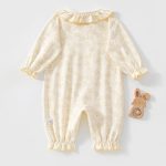 【59-80cm】ロンパース ベビー ウサギ ロゴ フリル襟 - 画像 (4)