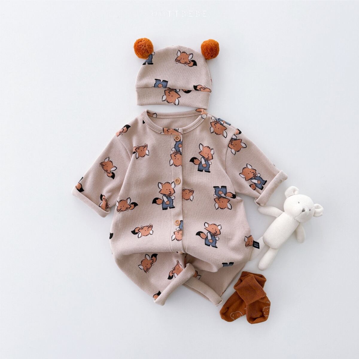07683e3501574f7826047d8906e7c1b3.jpg 【66-90cm】オールインワンor帽子 ベビー カートゥーン かわいい - 画像 (1)