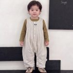 【73-100cm】サロペット＆トップス ベビー ケープ カジュアル