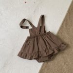 【66-90cm】サロペットロンパース&シャツセット ベビー ファッション - 画像 (8)