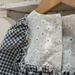 【73-90cm】ロンパース ベビー リボン チェック - 画像 (7)