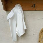 【73-90cm】Tシャツorロンパース 女の子 レース襟 チュール 切替 - 画像 (9)