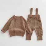 【66-90cm】サロペットorセーター ベビー ケーブル編み ニット - 画像 (13)