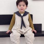 【73-100cm】サロペット＆トップス ベビー ケープ カジュアル - 画像 (3)