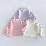 【80-130cm】トップス ベビー フリル襟 厚手 - 画像 (3)