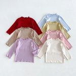 【80-130cm】トップス 女の子 無地 フリル - 画像 (3)