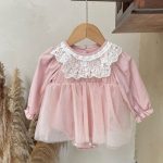 【73-90cm】ロンパース ベビー  レース チュール - 画像 (4)
