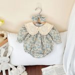 【66-90cm】ロンパース ベビー 花柄 プリンセス - 画像 (6)